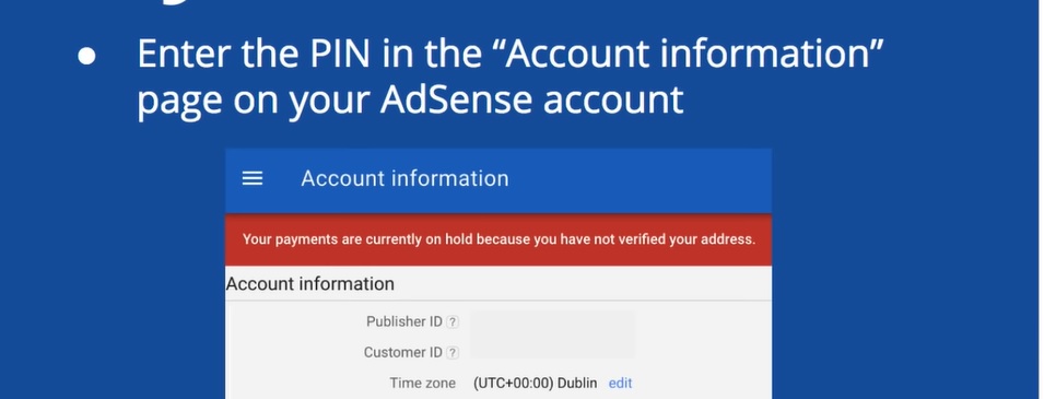 adsense verification