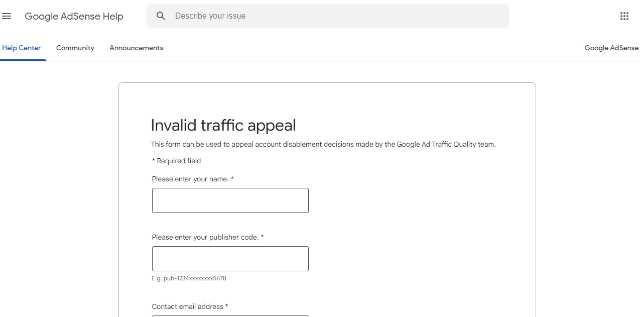 invalid traffic appeal