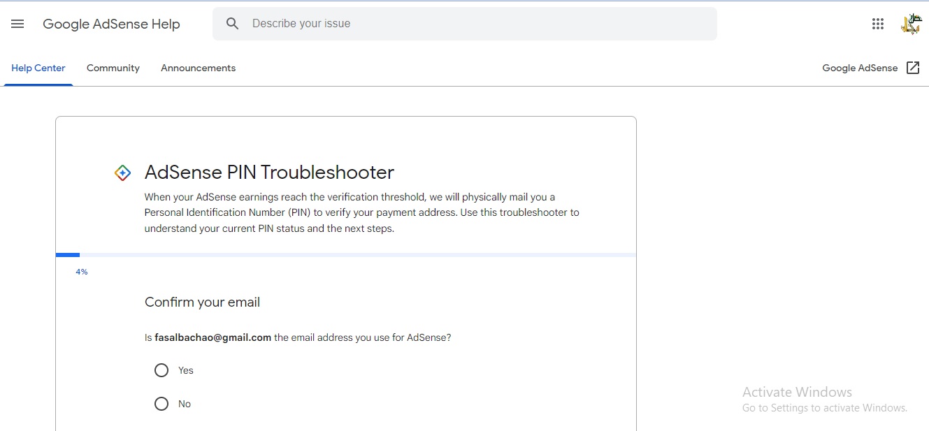 pin troubleshooter google